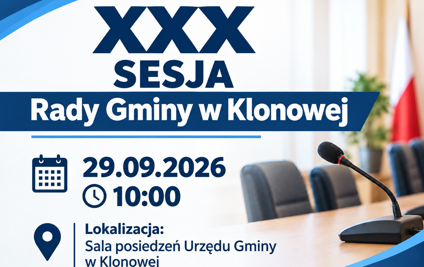 XXX sesja Rady Gminy w Klonowej