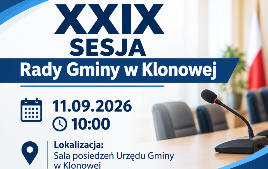 XXIX sesja Rady Gminy w Klonowej